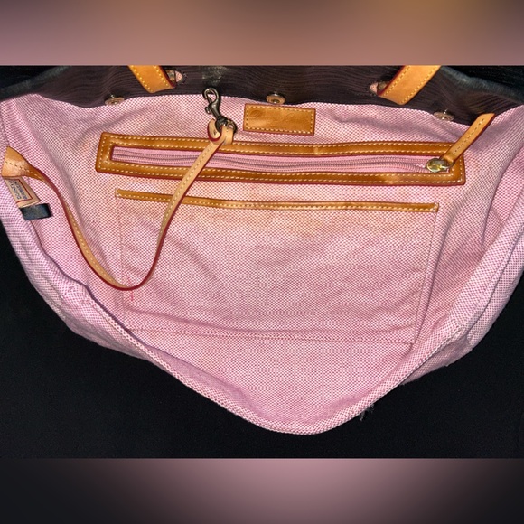 Dooney & Bourke Black Leather Grommet Shopper style - Picture 8 of 11